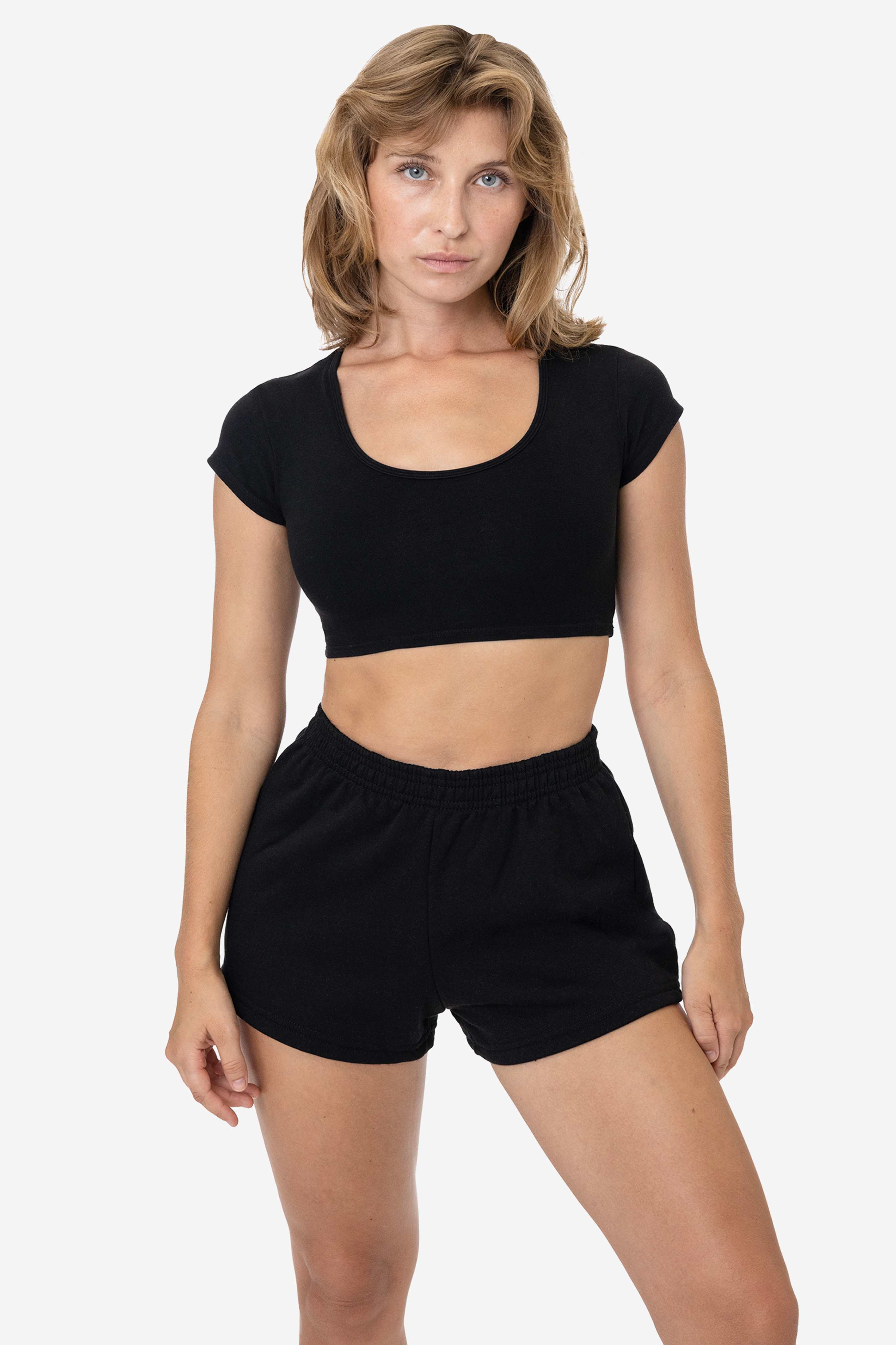 10 OZ MID-WEIGHT POLY COTTON FLEECE SHORT SHORTS 5