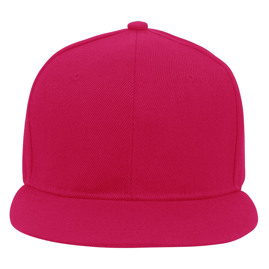 Stock Solid Color Polyester 6-Panel Flat Visor Cap 21