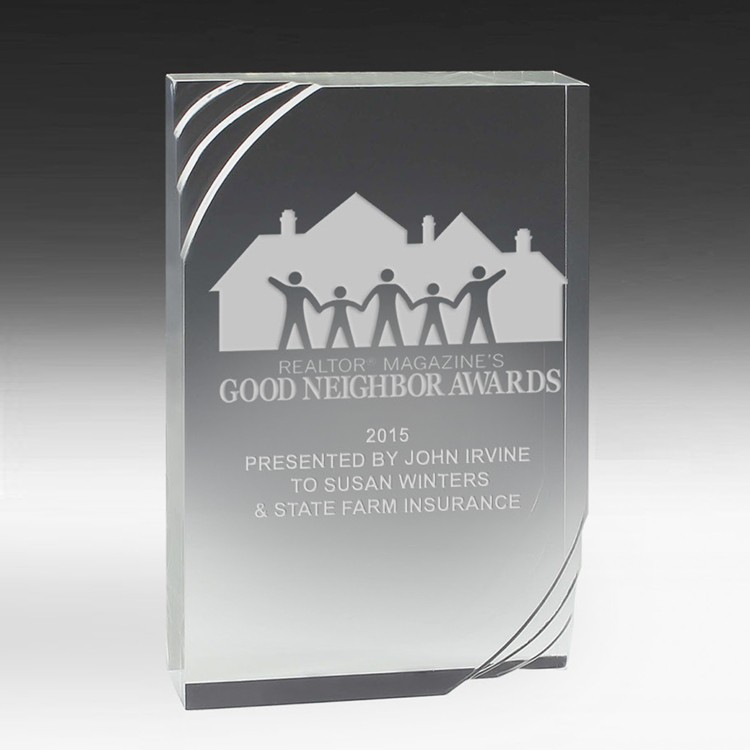 1 1/4” Thick Freestanding Acrylic Awards - 5 1/2”