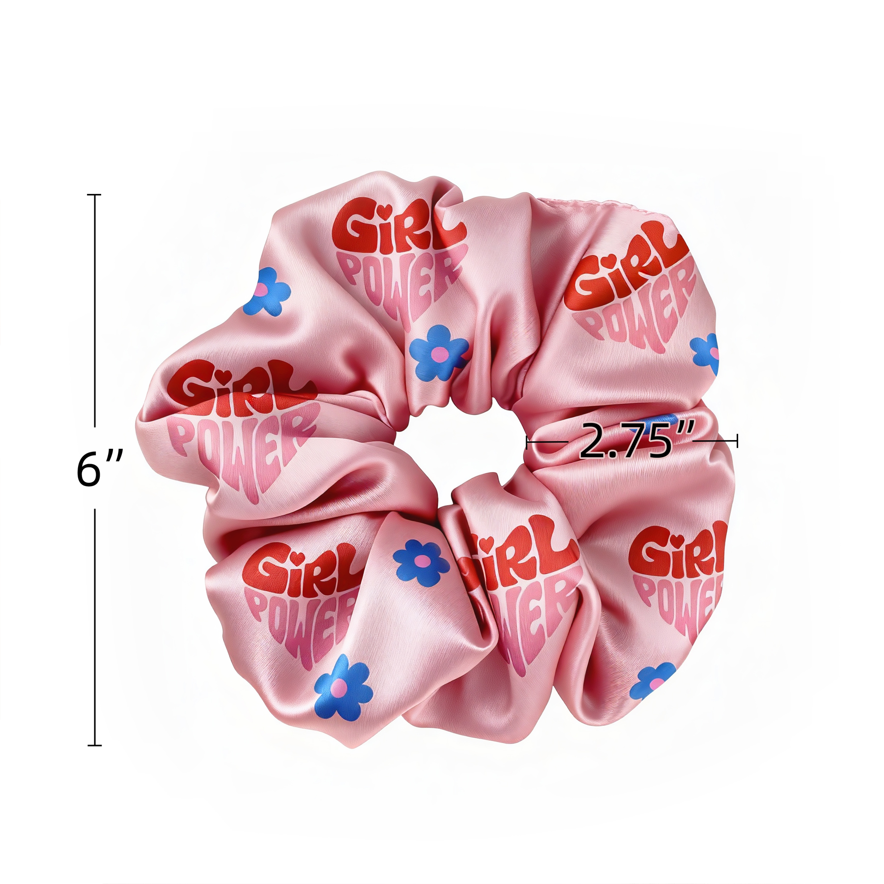 6'' Wide Satin Elastic Hair Scrunchie 6