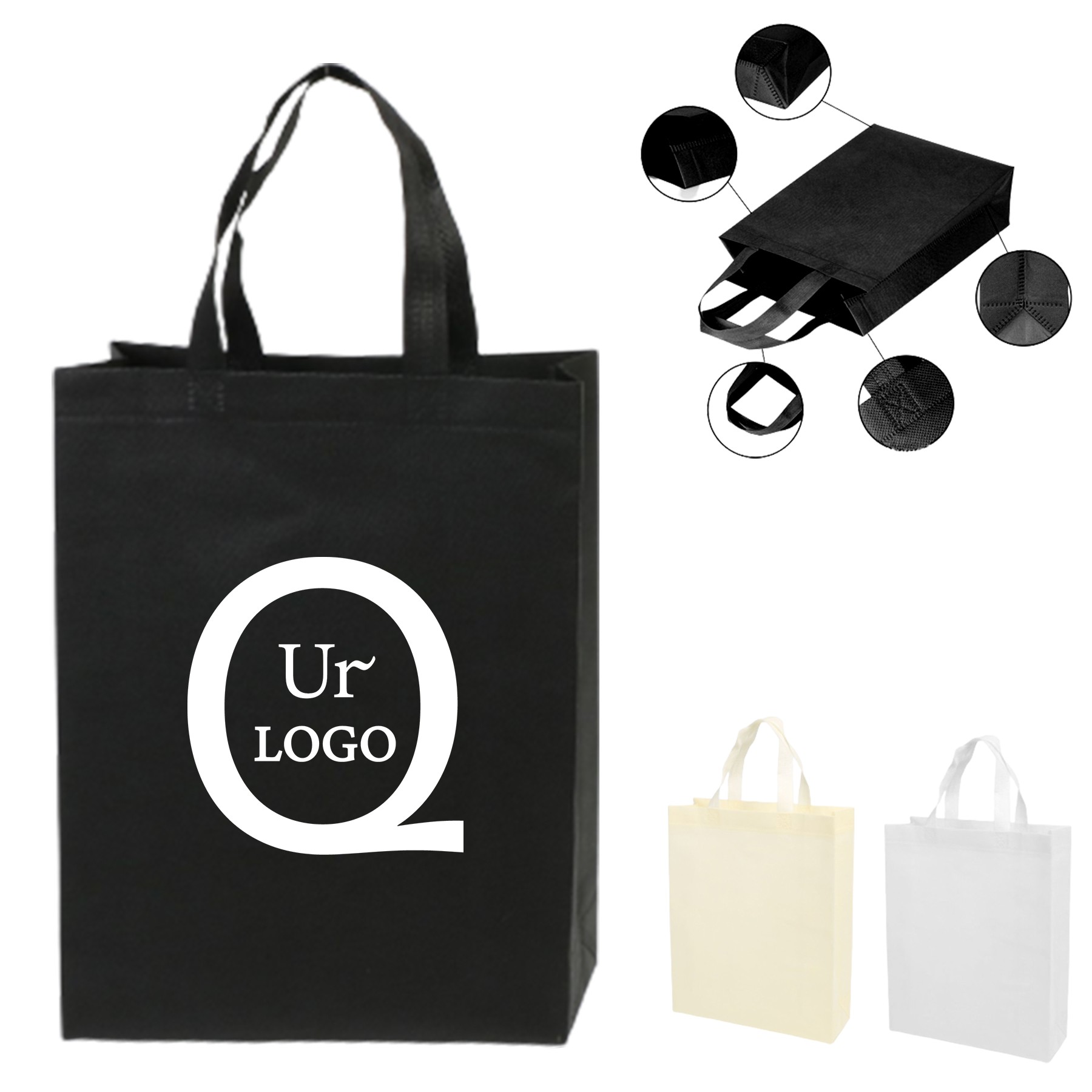 13.75 X 16.25 X 7.25 Inch Grocery Non Woven Tote Bag