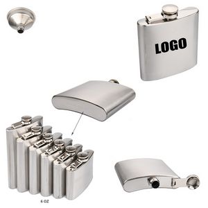 6oz Stainless Steel Flask With Tightly Sealed Cap, custom water bottle with logo imprint 8