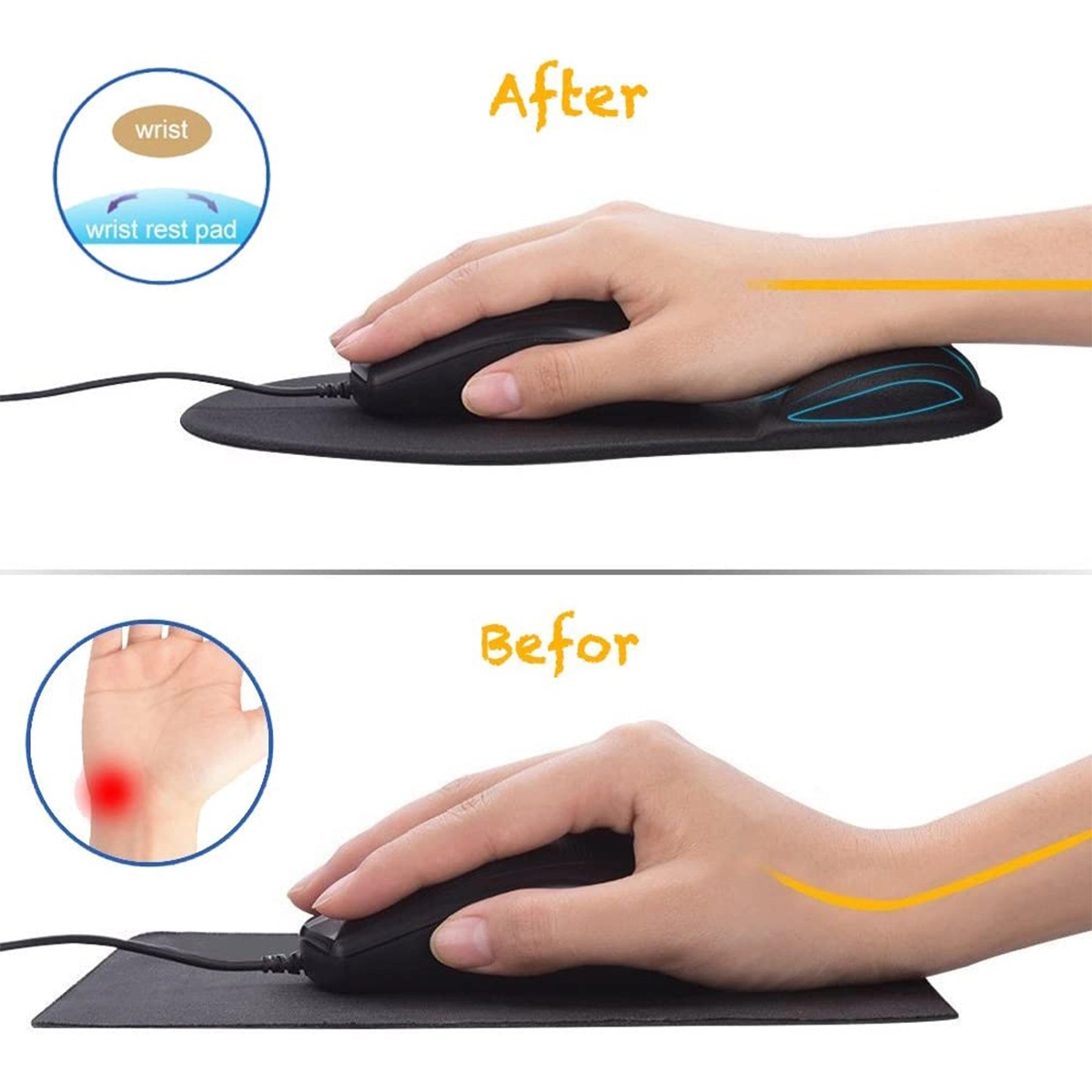 Office Mousepad with Gel Wrist Support 4