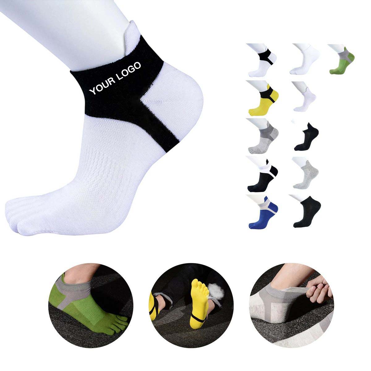 Breathable Cotton Sports Socks with Non Slip Sole 12