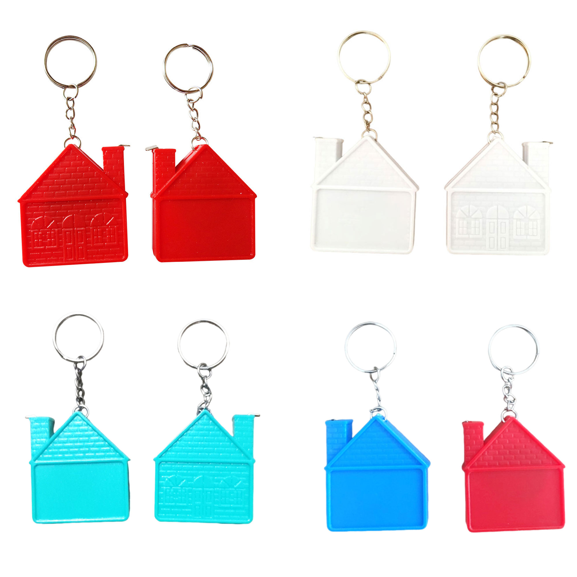 Portable House Shape Ruler W/ Keyring 2