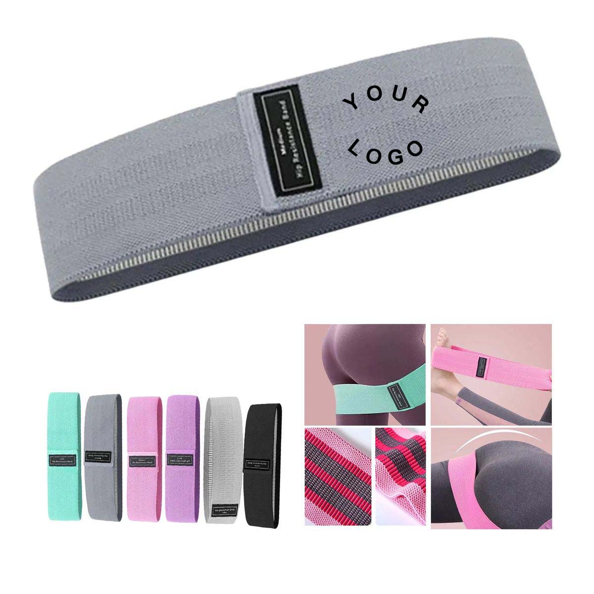 Portable Fitness Resistance Bands with Carry Pouch 2