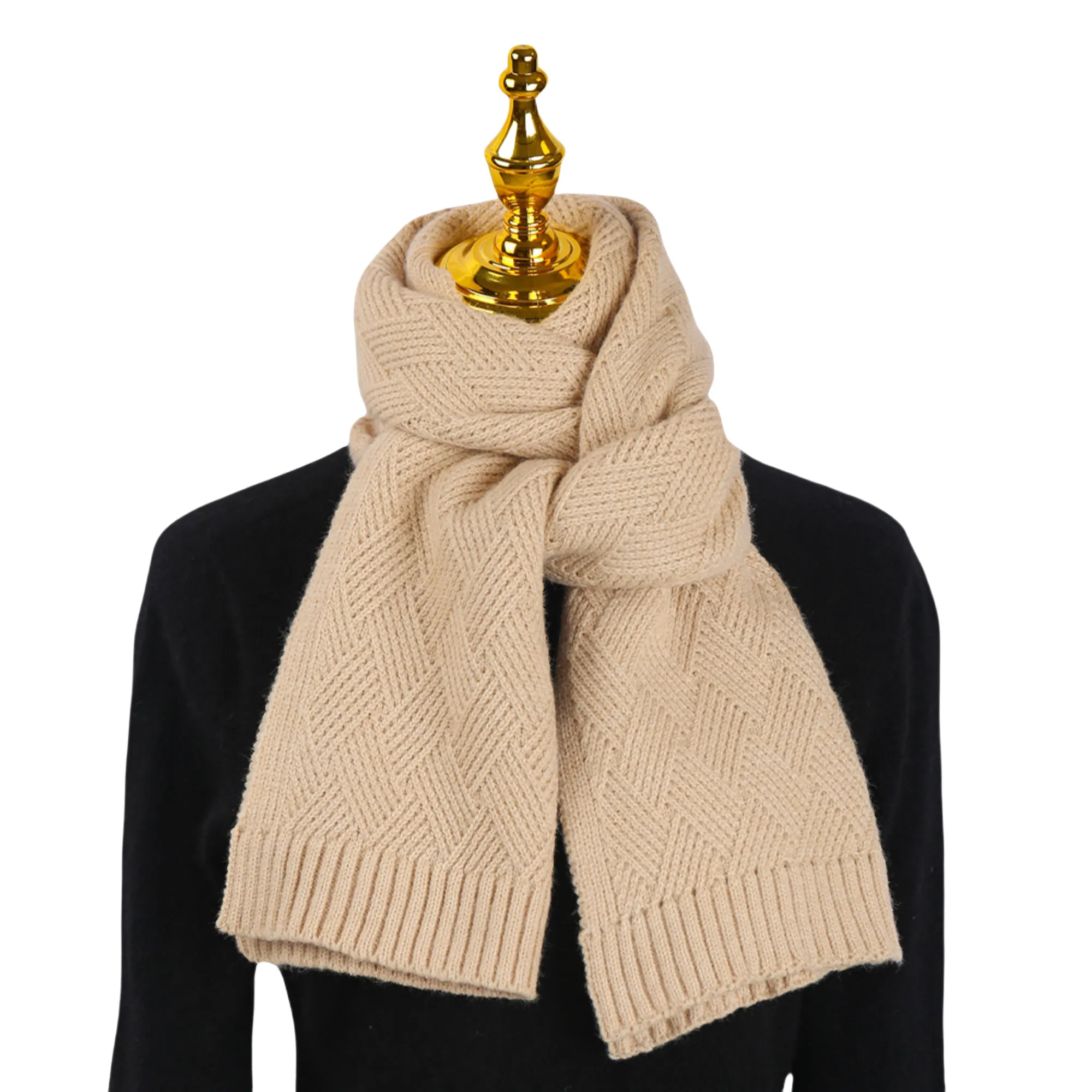 Solid Color Knit Scarf 9