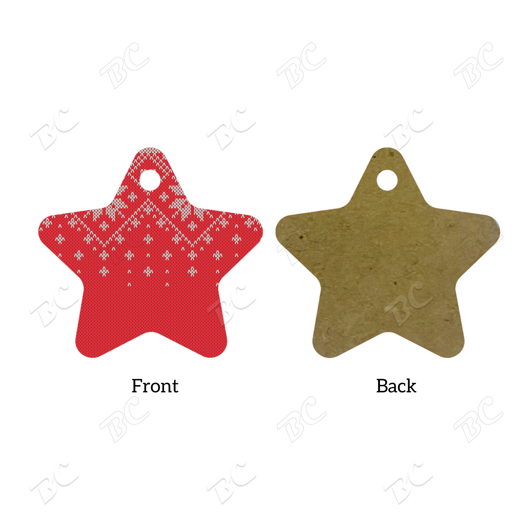 Free Shipping Full Color Christmas Ornament - Star 3
