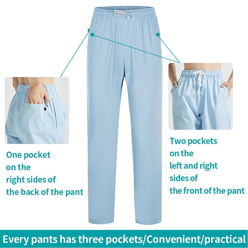 Nursing Uniforms Medical Workwear V-Neck Sets Tops+Pants 5