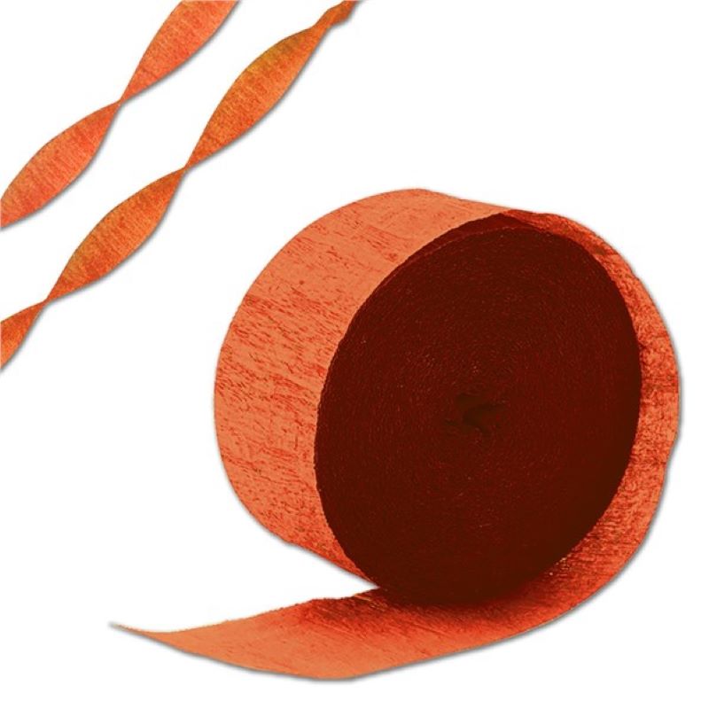 81’ Roll Orange Crepe Paper Streamer