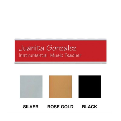 Aluminum Wall Plate Holder w/Engraved Plate (2"x8") 1