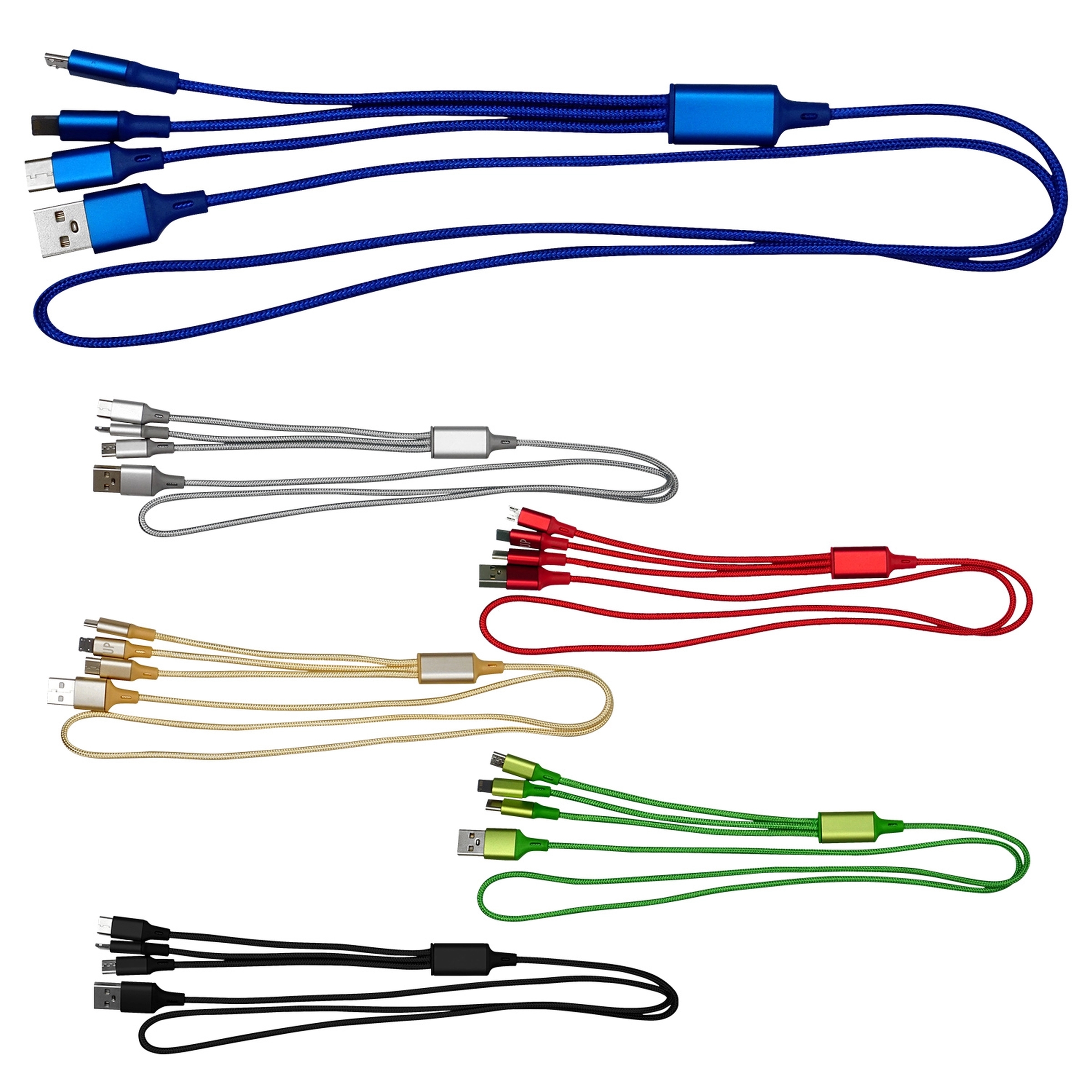 3' METALLIC 3-IN-1 CABLE WITH TYPE C US 3