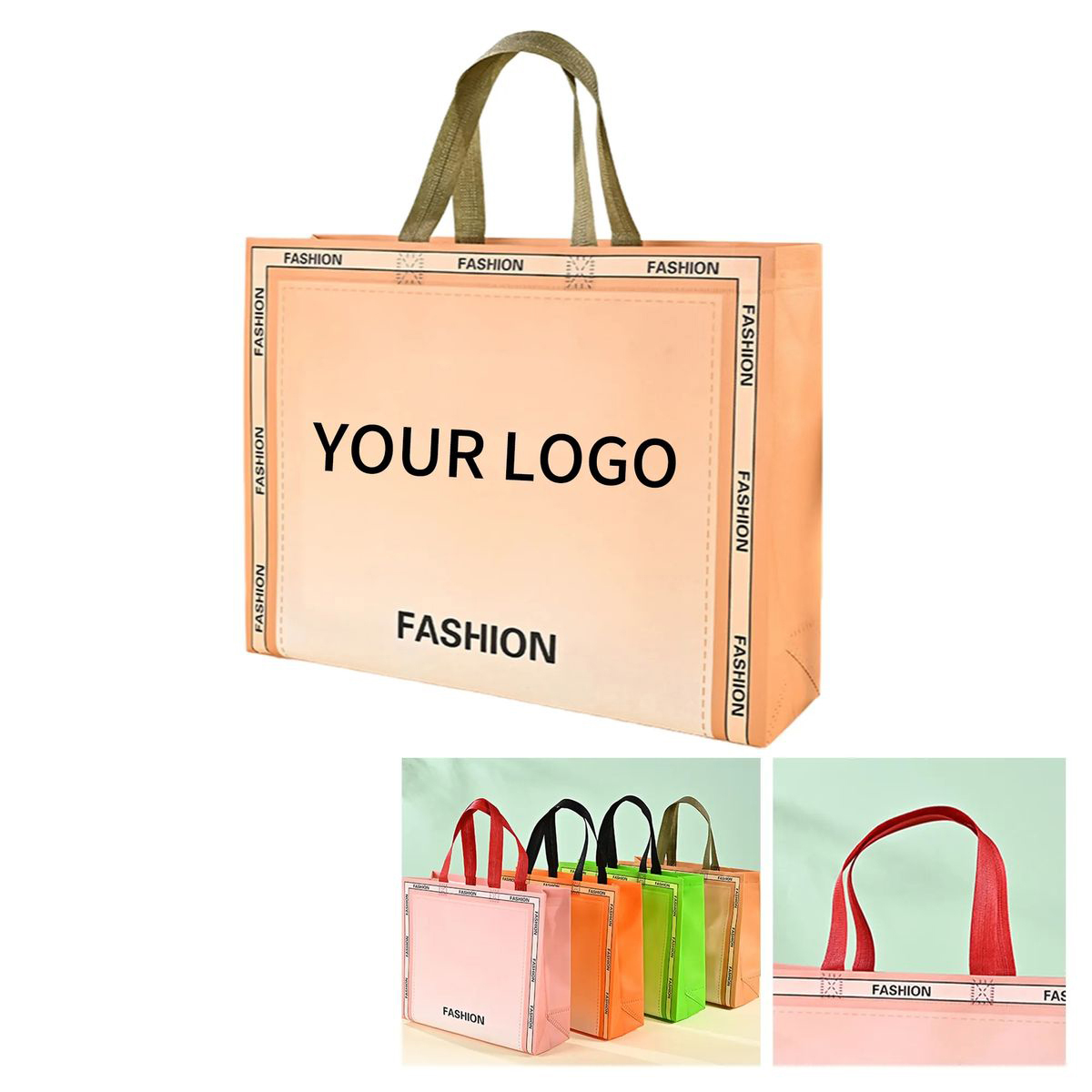 Eco Friendly Nonwoven Tote with Colorful Design 1