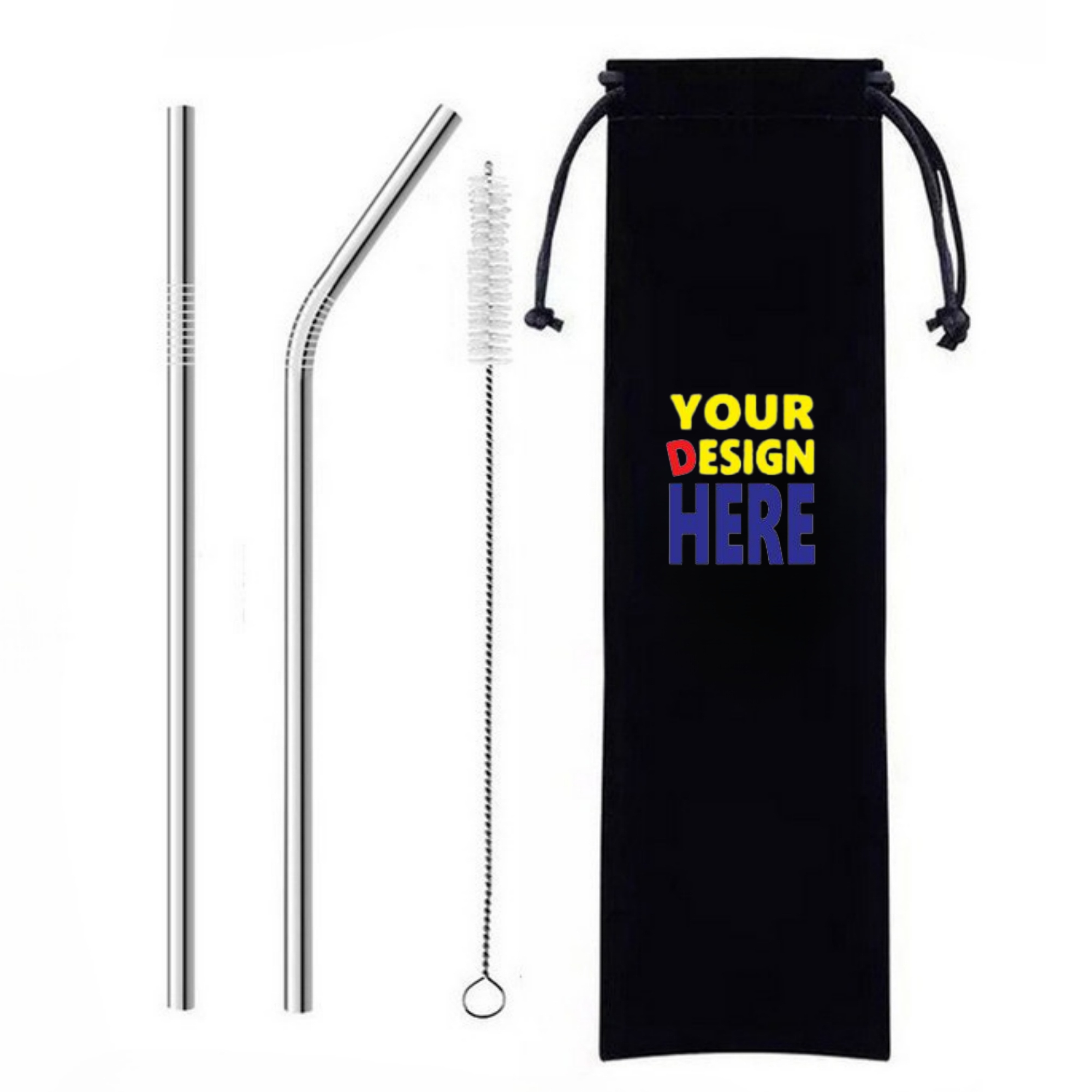 Drinking Straw Kit With Flannel Bag 2