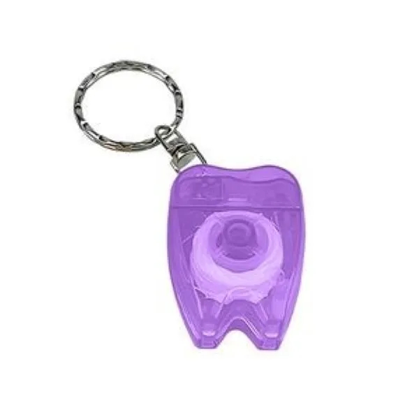 Waxed Tooth Shape Dental Floss Key Chain 7