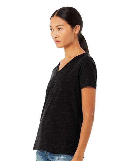 Women's Relaxed Heather CVC V-Neck Tee - 6405CVC 83