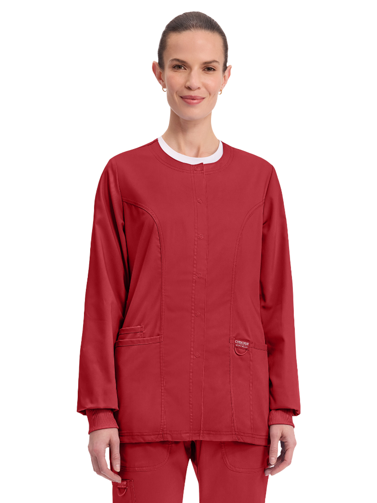Cherokee - Workwear Revolution - Women's 3-Pocket Snap Front Jacket 17