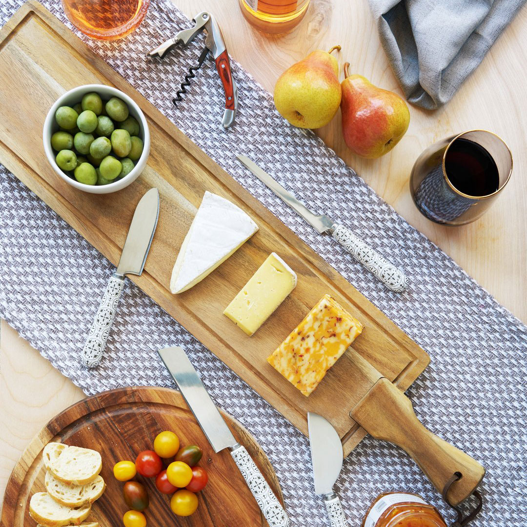 Twine Living® Rustic Farmhouse: Acacia Wood Tapas Board 6