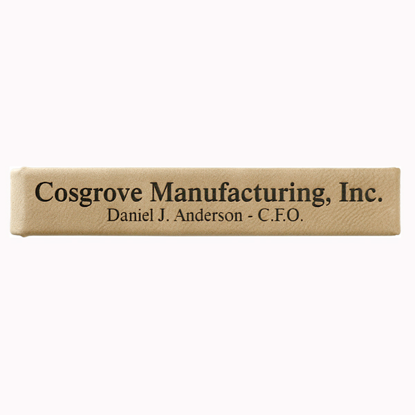 Leatherette Single Pen Case - Light Brown Screen Imprinted 2