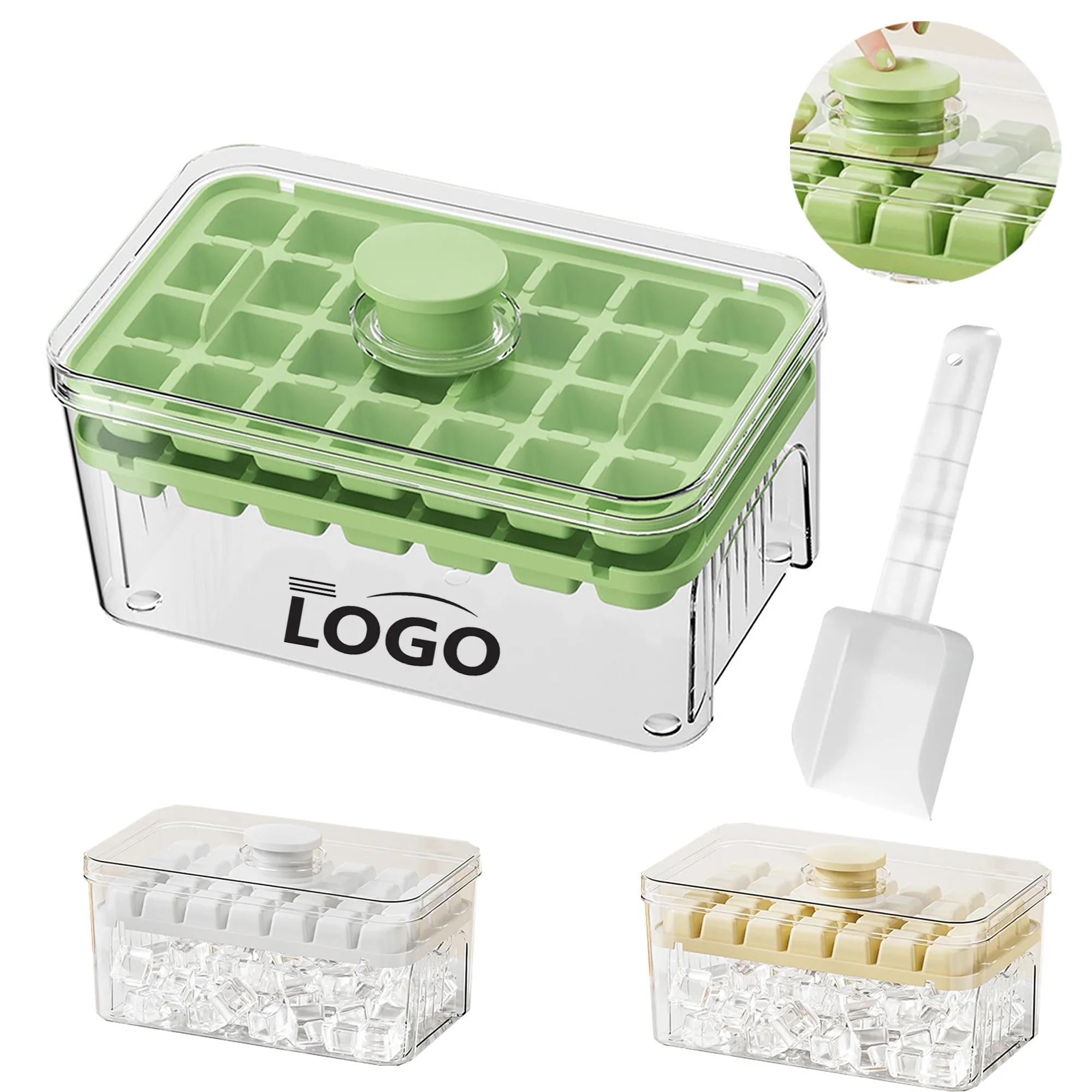 One Button Release Ice Cube Tray 4