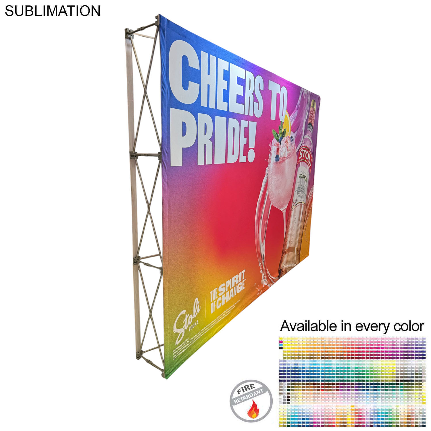10' Straight Wall Full Height Tension Fabric Pop-up Display Kit, NO SETUP CHARGE 1