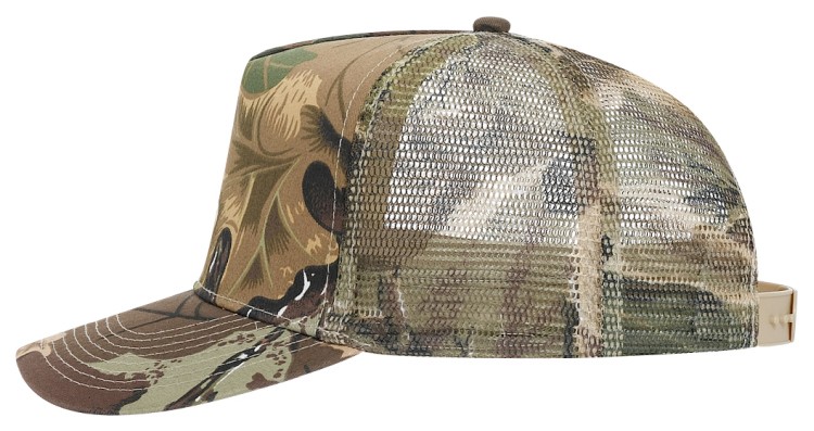 OTTO CAP® Camouflage 5 Panel Mid Profile Mesh Back Trucker Hat 22