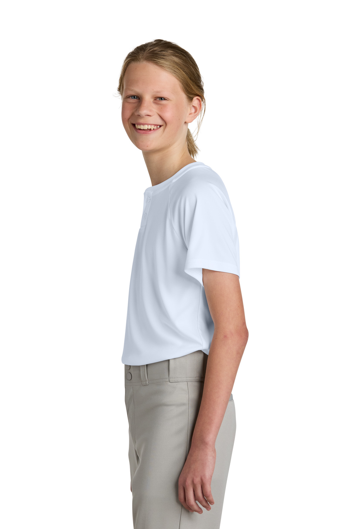 Sport-Tek Youth PosiCharge Competitor 2-Button Henley YST359 86