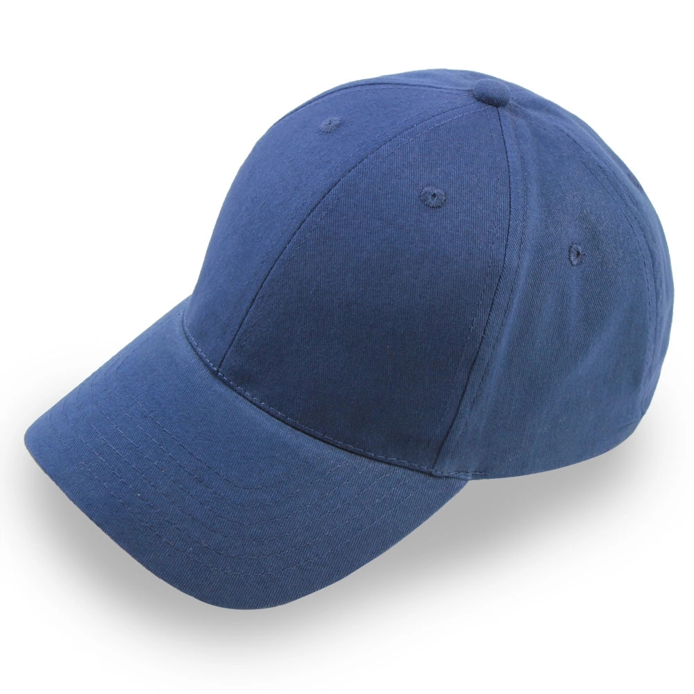 6 Panel Structured Classic Baseball Cap Cotton Twill