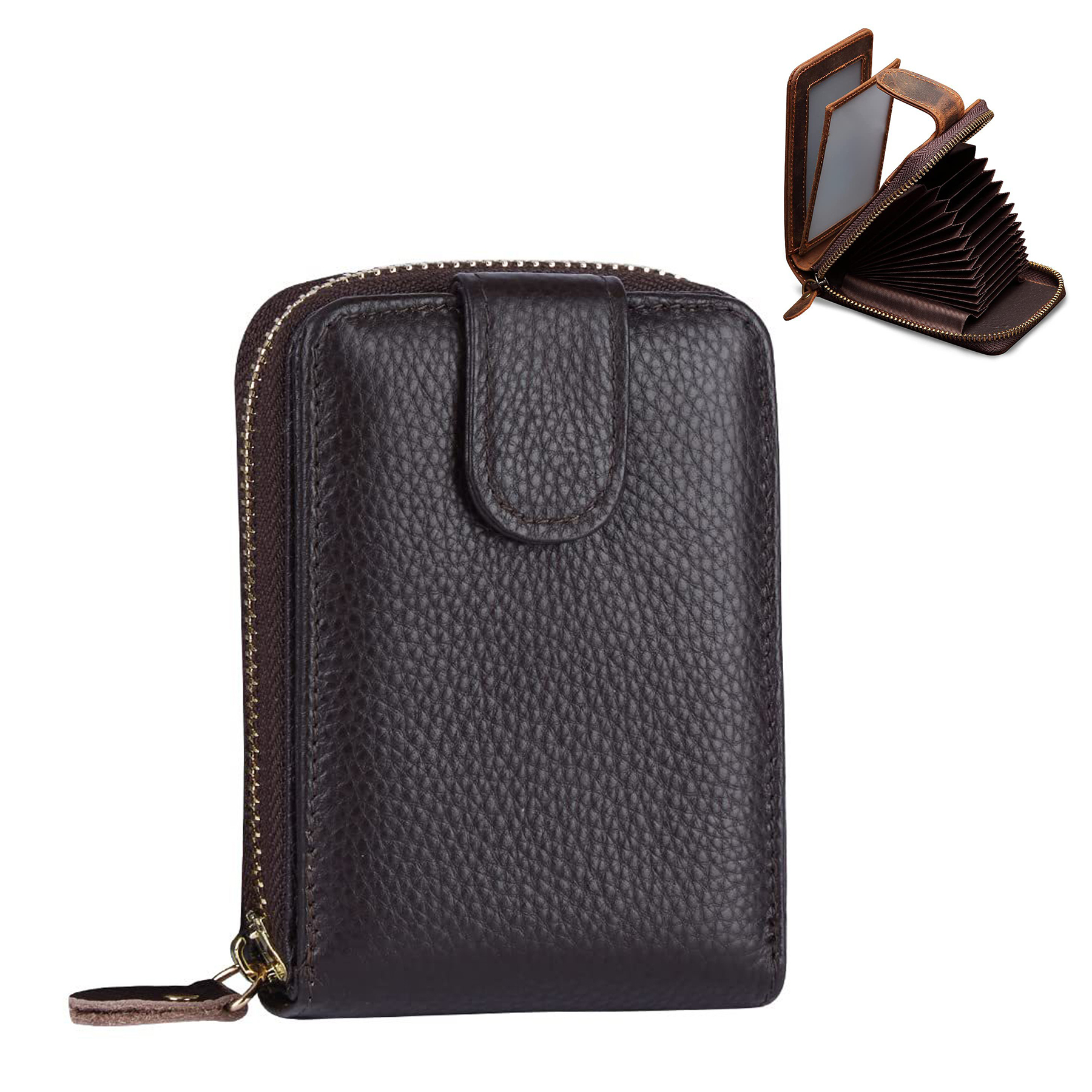 Genuine leather men's organ card bag 4