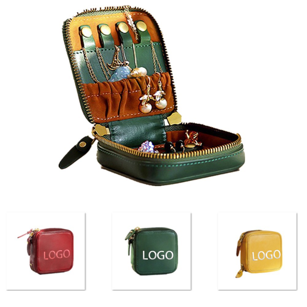 Zippered Leather Jewelry Pouch Organizer 4