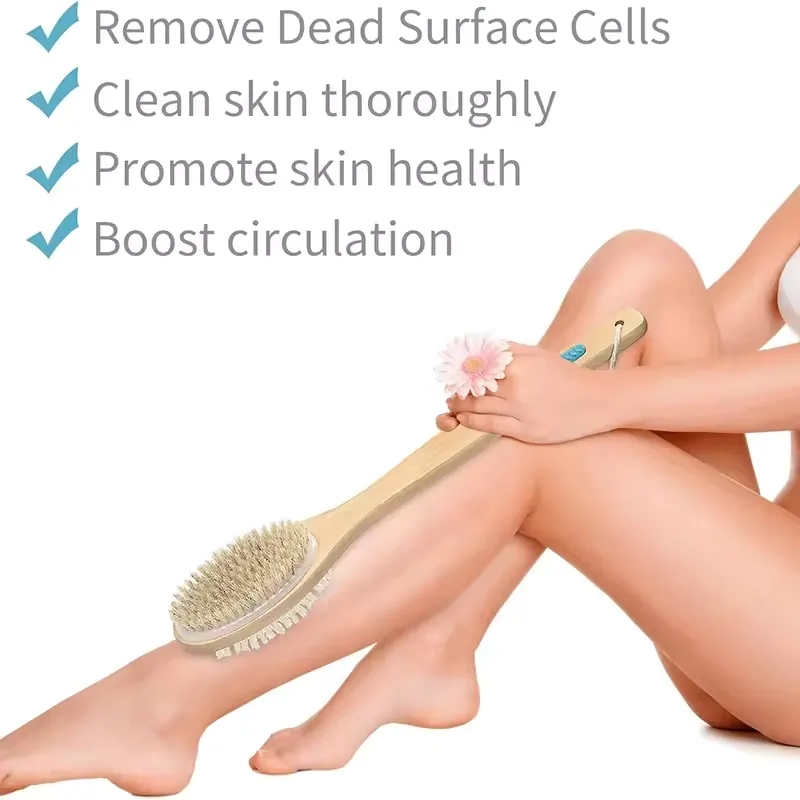 Shower Brush with Soft and Stiff Bristles 6