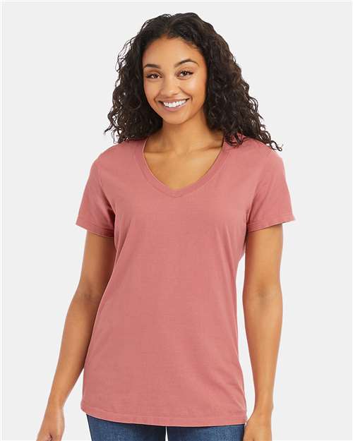Women's Garment-Dyed V-Neck T-Shirt - GDH125 51