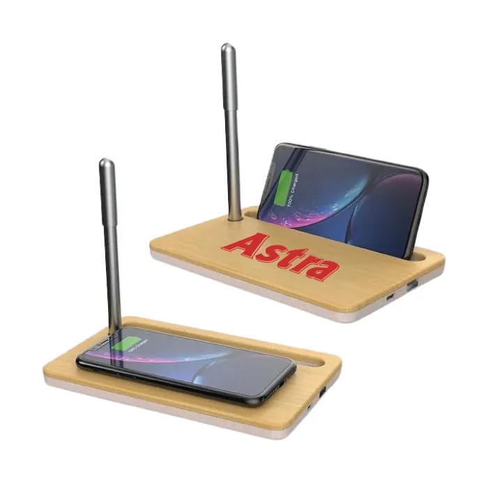 Eco-friendly Bamboo 3-in-1 Wireless Charger