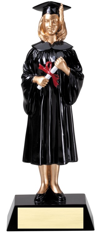 9-1/4" Tall Female Graduate Resin Figure 2