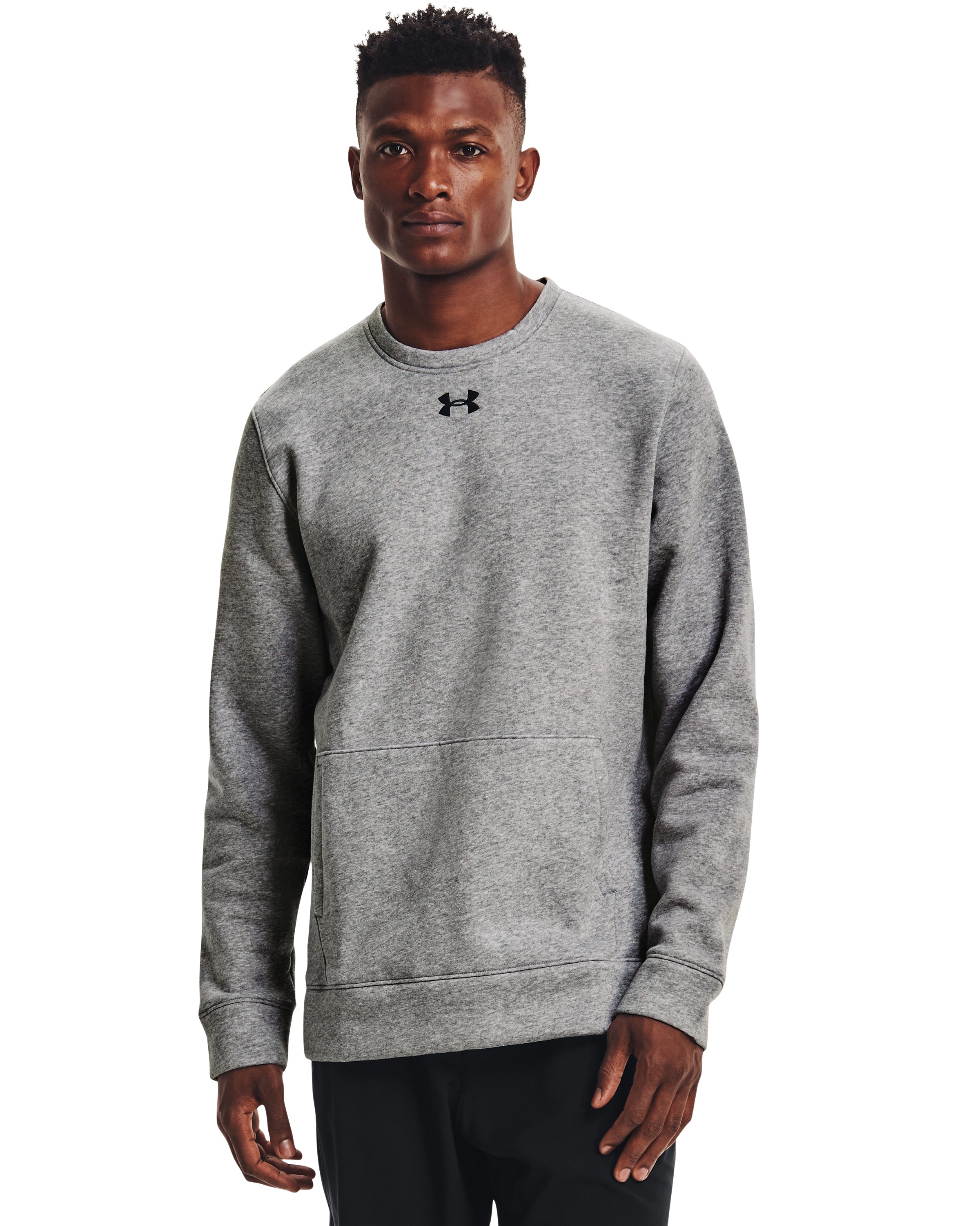 UA Rival Fleece 2.0 Team Men's Crew, custom hoodie or sweatshirt with logo imprint 2