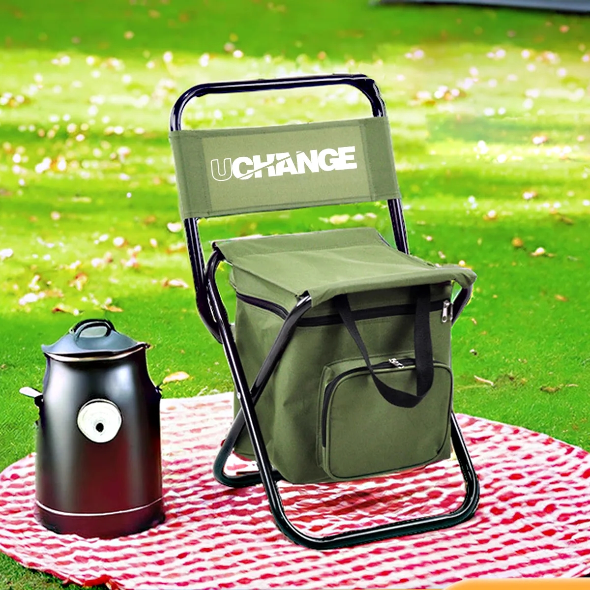 Portable Folding Cooler Chair With Insulated Bag 8