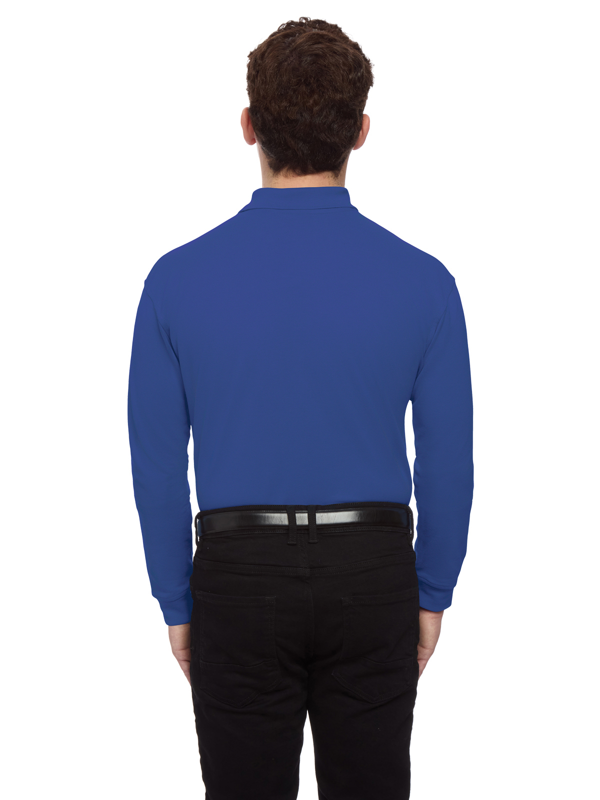 Blue Generation - Men's Pocketless Superblend Long Sleeve Polo 25