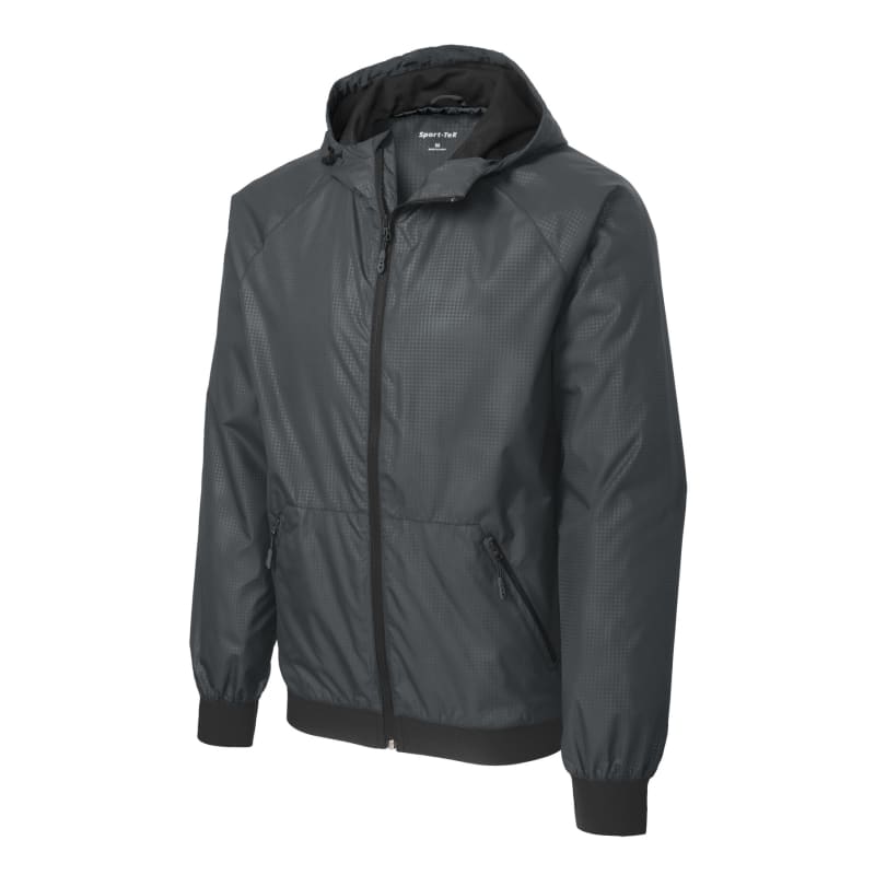 Sport-Tek Embossed Hooded Wind Jacket. 27