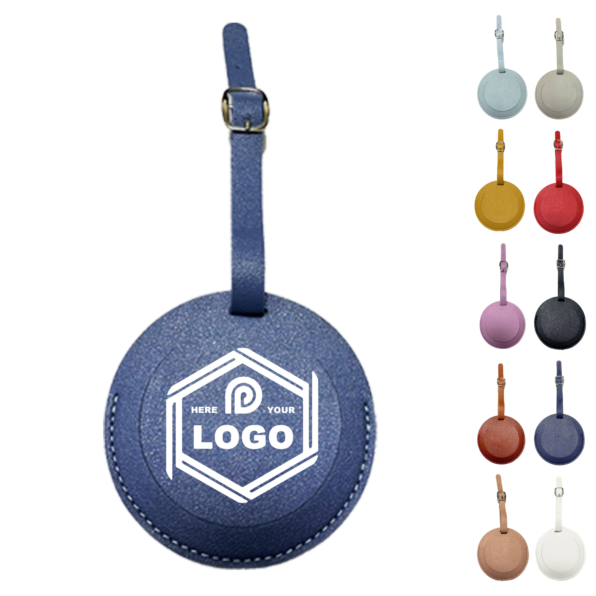 PU Leather Circular Travel Tag 2