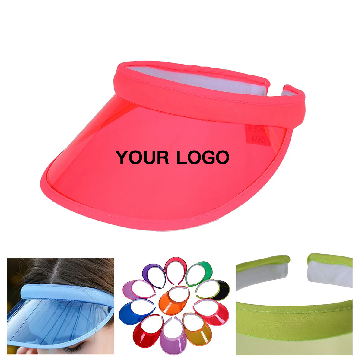 Transparent PVC Visor For Outdoor Sun Protection 2