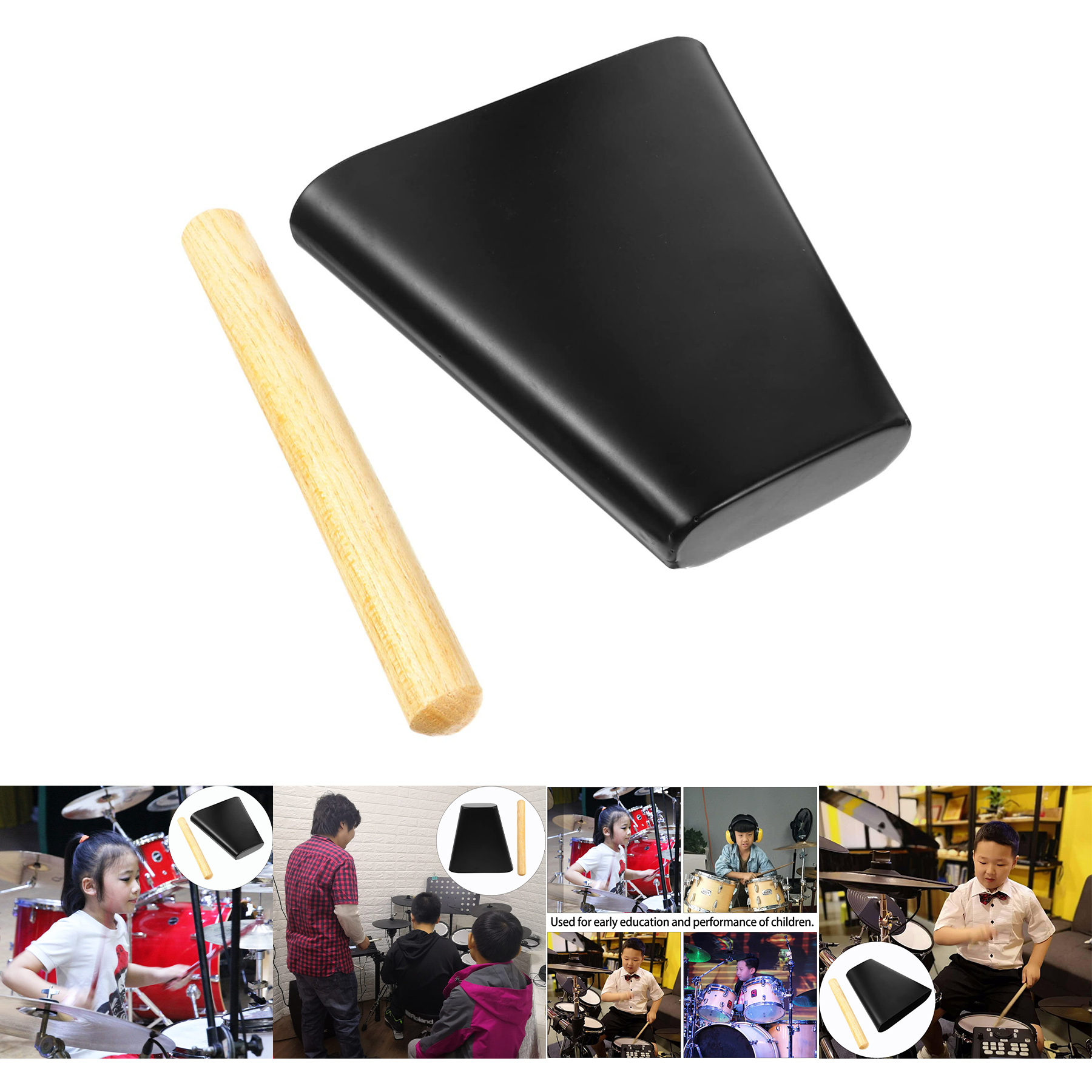 Metal Cowbell With Wooden Mallet 2