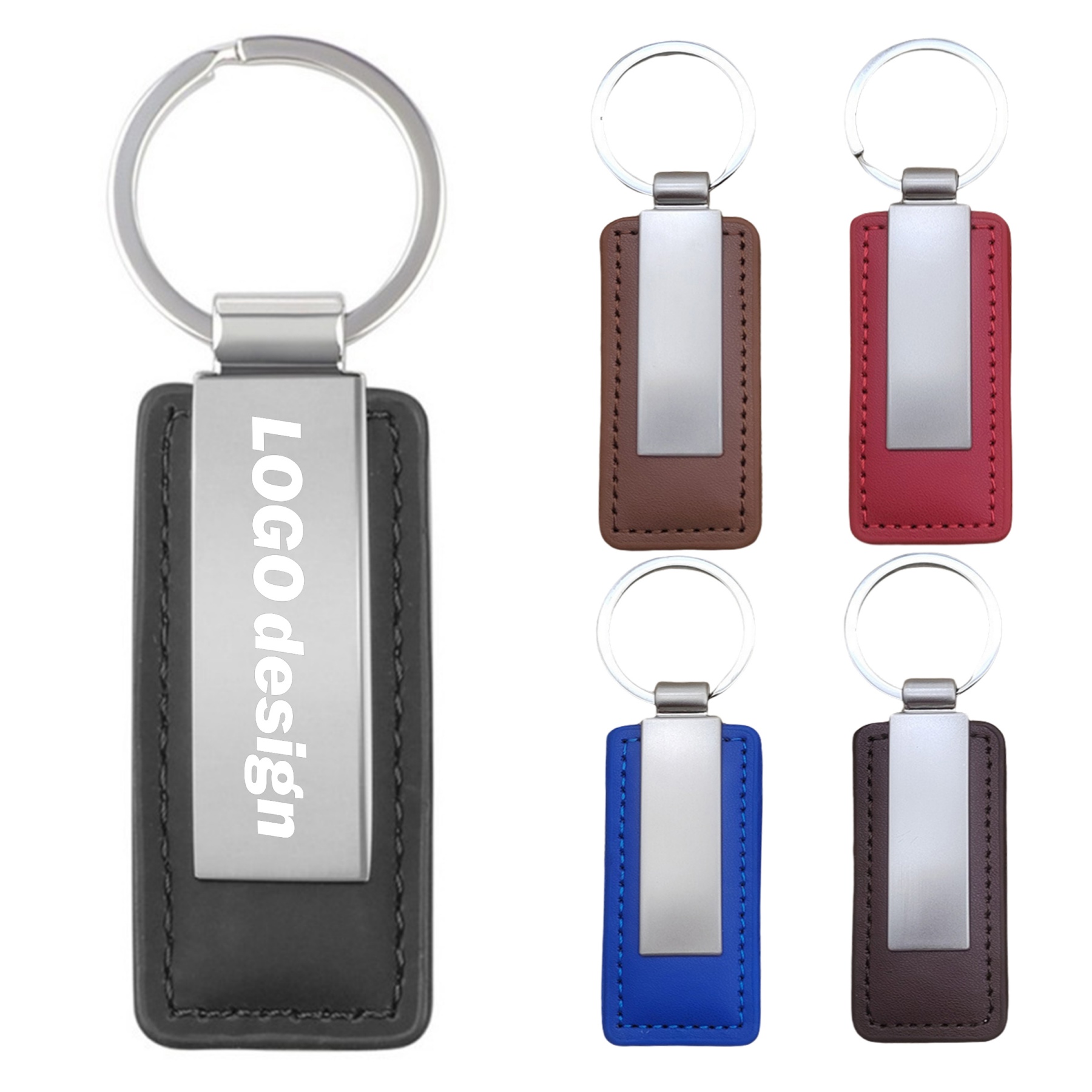 PU Leather Metal Keychain 1