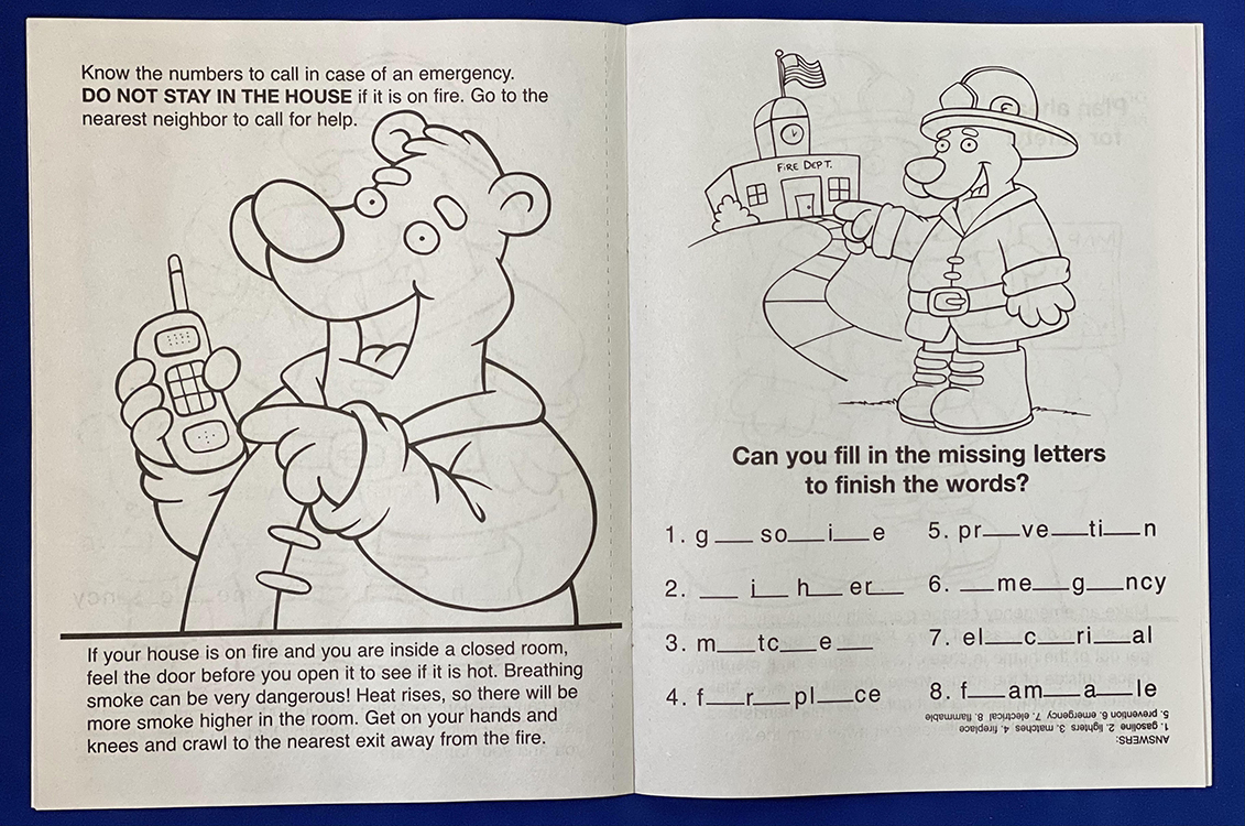 COLORING BOOK - Practice Fire Safety Coloring Book 1