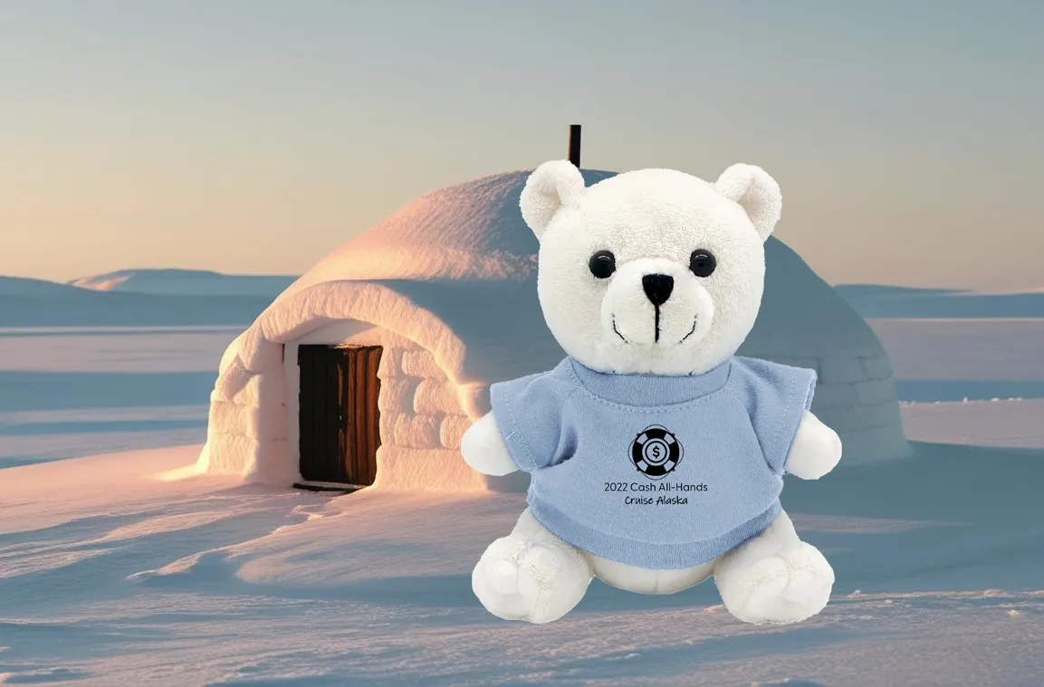 6" Beanie White Bear 4