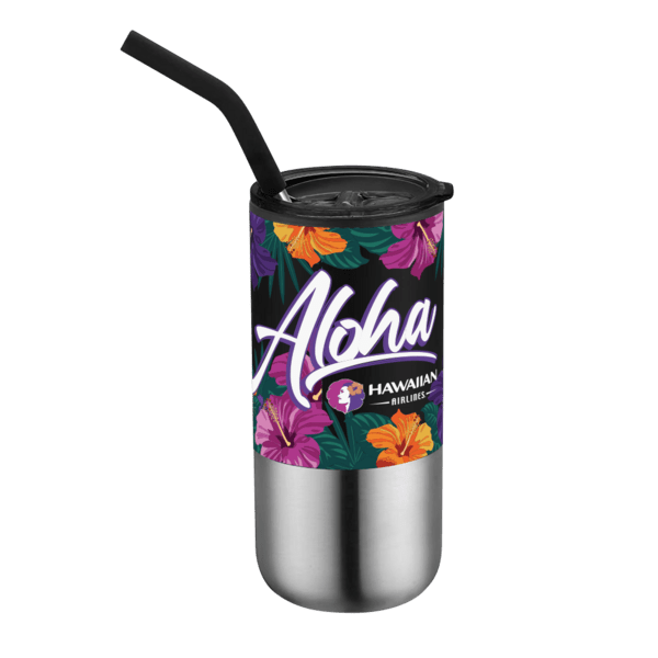 Destin 16oz Double Wall Tumbler w Straw 22