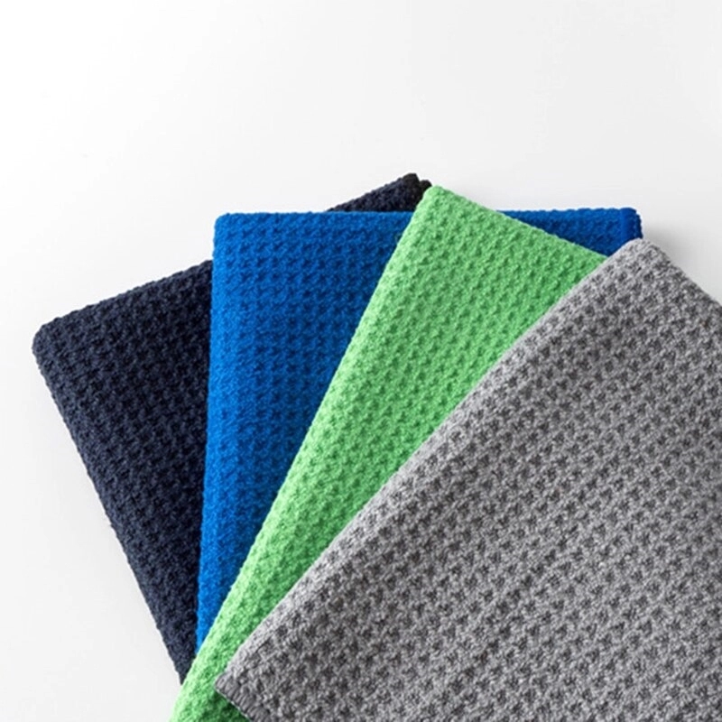 Custom Tri-fold Waffle Pattern Golf Towel 9
