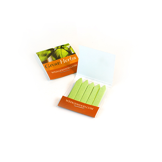 Small Herb Seed Paper Matchbook, Single-Sided 1