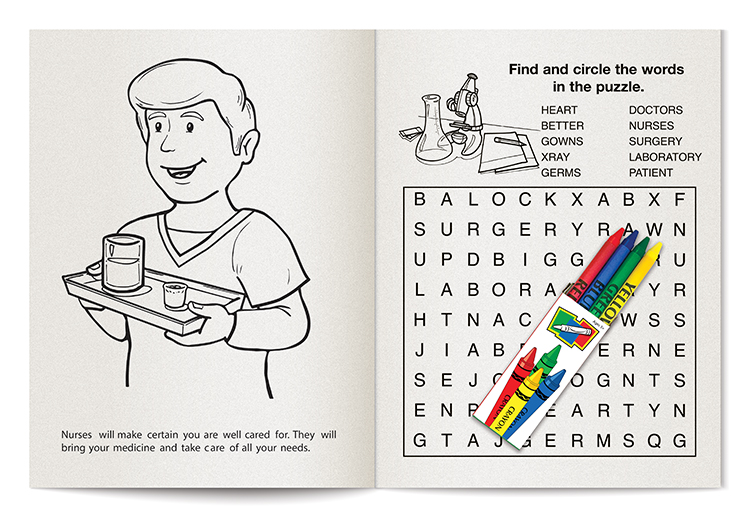 COLORING SET - A Trip to the Hospital Coloring Book Fun Pack 7