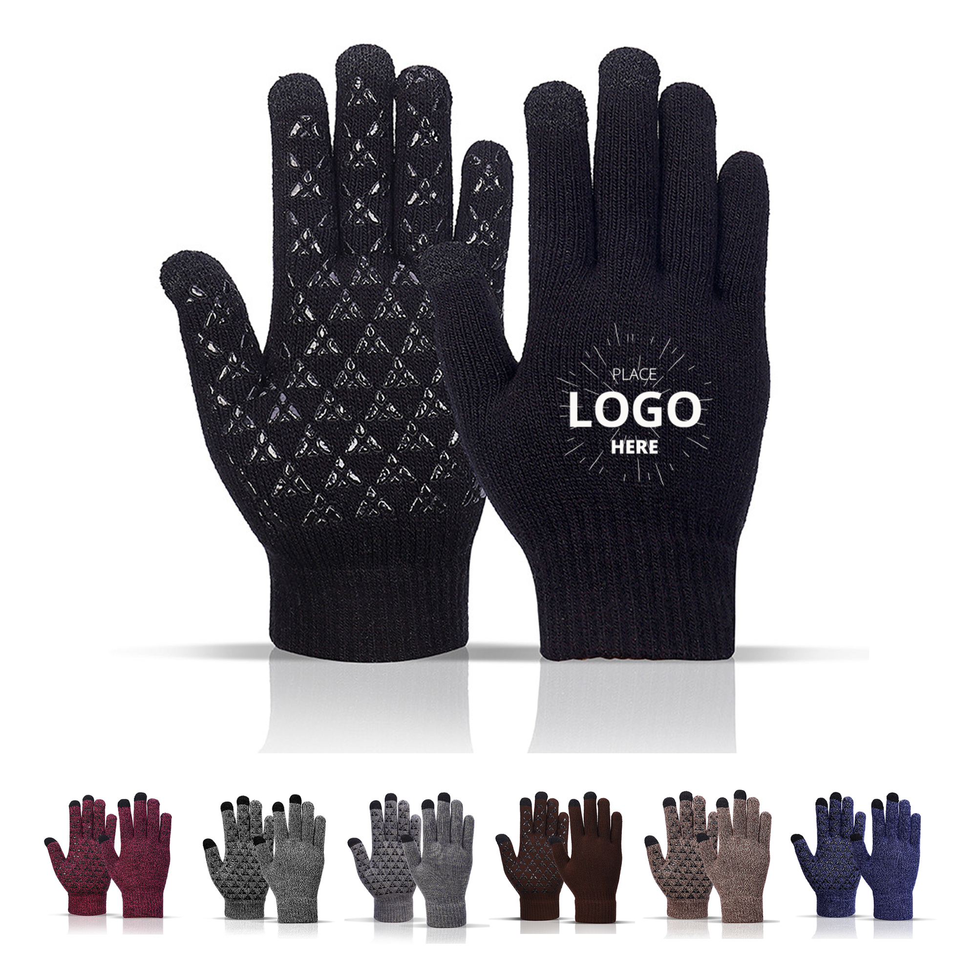 Knitted Woolen Touchscreen Thickened Gloves 1