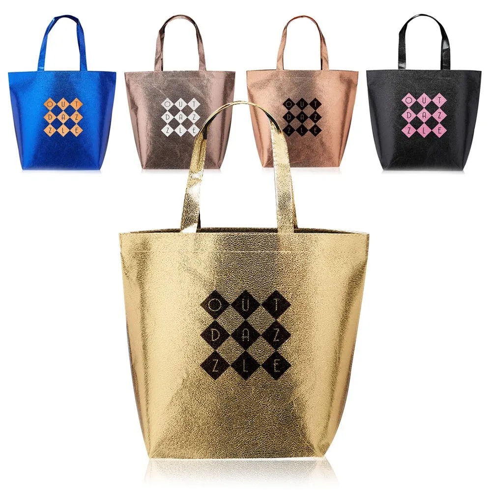 Luxurious Metallic Non-woven Shopping Tote Bag 7